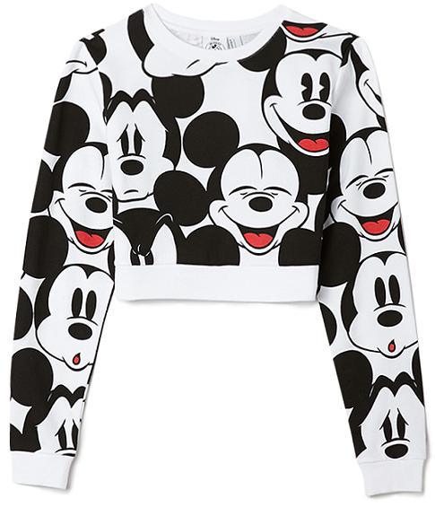Blac Chyna In Mickey Mouse Forever 21 Crop Sweatshirt