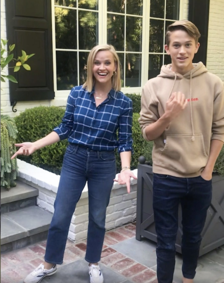 Cool Mom Alert! Reese Witherspoon Recruits Teen Son to Learn Latest Dance Moves